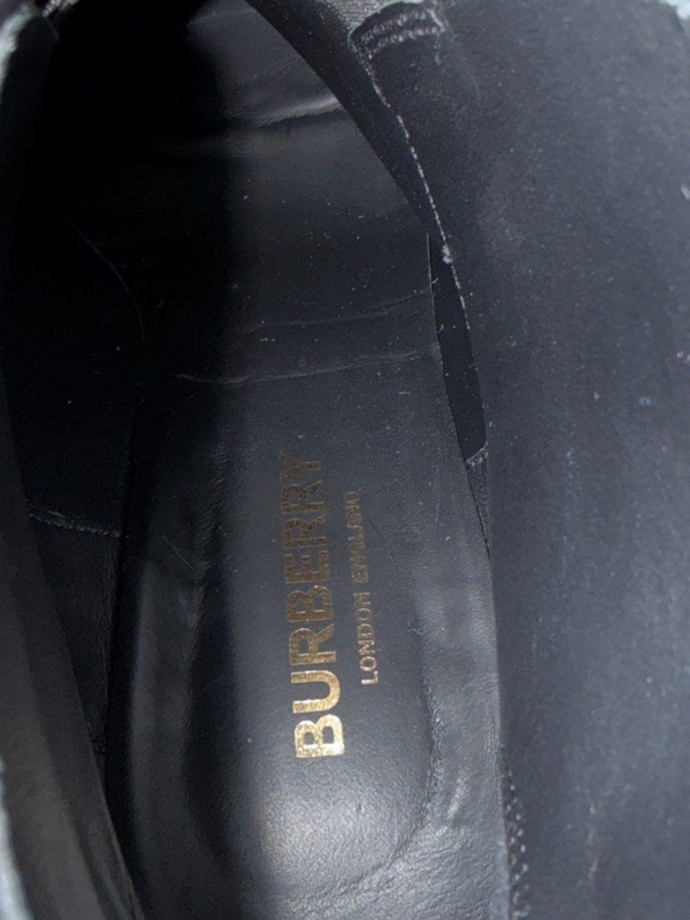 Burberry Black Monogram motif leather ankle boots, Size 36 - Picture 9 of 12